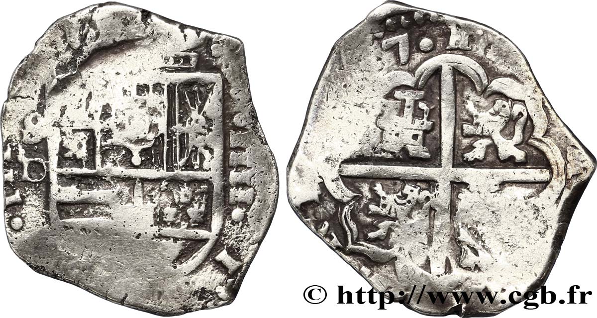 SPANISH AMERICA OR SPAIN - SPAIN (KINGDOM OF) - PHILIP II, III, IV OF SPAIN Quatre réaux n.d. Séville VF
