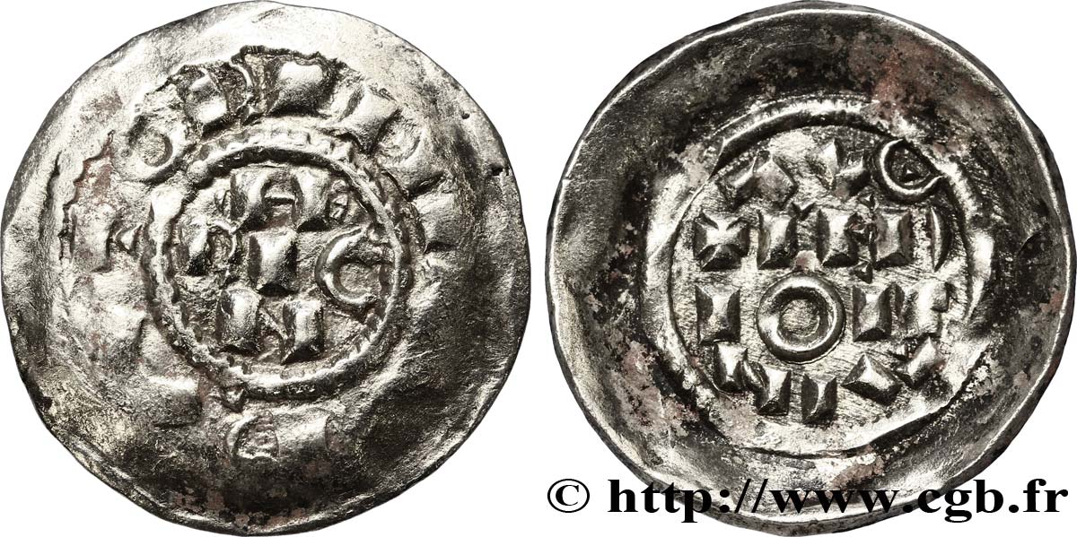 ITALY - HENRY III, IV OR V OF FRANCONIA Denier n.d.  XF