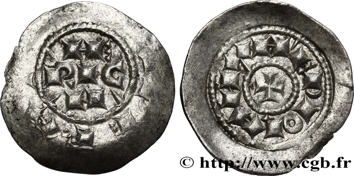 ITALY - HENRI III, IV OR V OF FRANCONIA Denier n.d. Milan XF