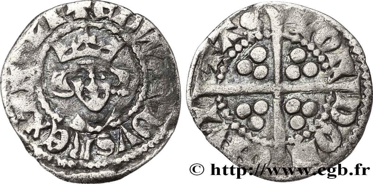 KINGDOM OF ENGLAND - EDWARD III Demi-penny n.d. Londres BC